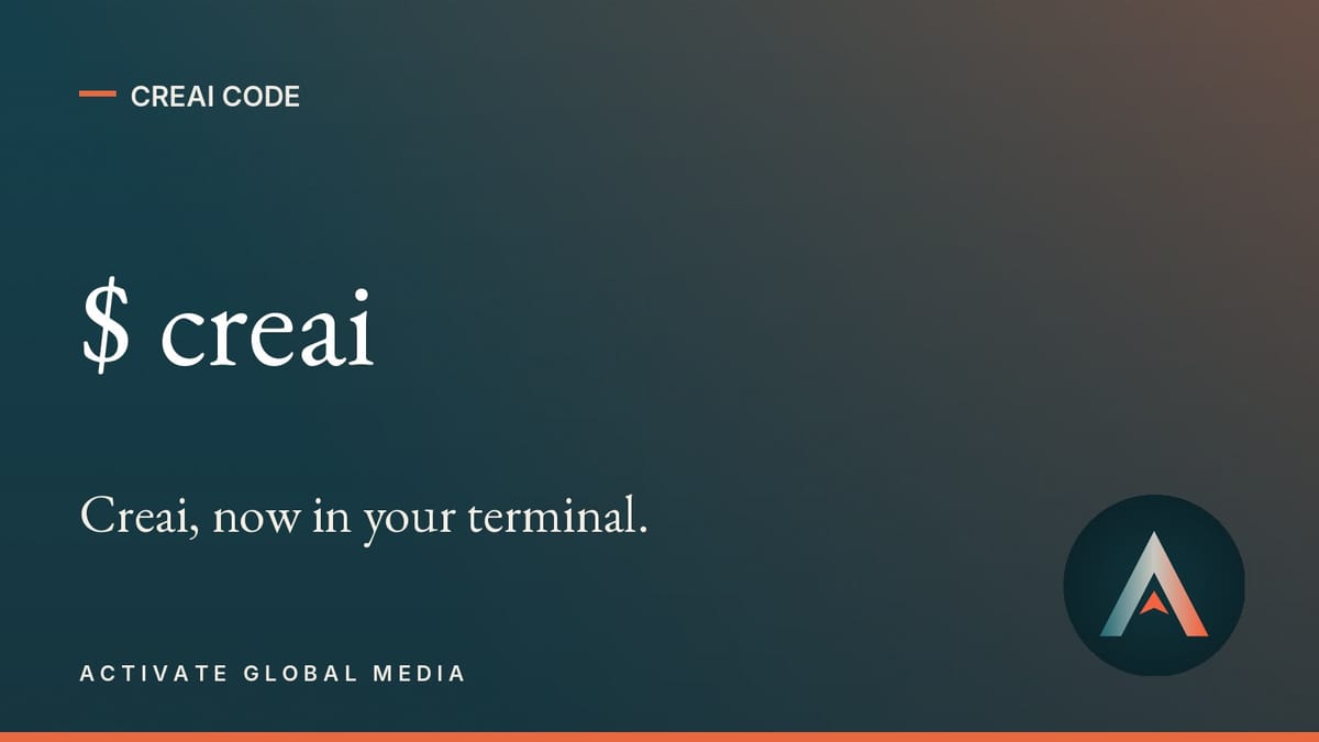 Type creai in any folder to start.